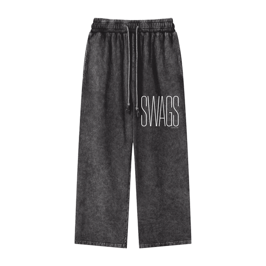 Snow Washed Straight Leg Pants