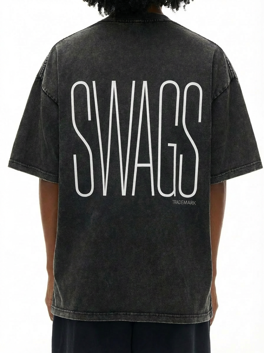 Snow Washed Oversized Cotton T-Shirt